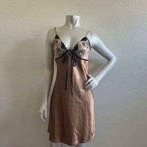 Vintage Andre Kim Korean brand embroidery slip dress
